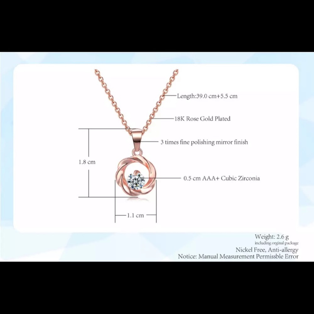 Double Fair Round Flower Necklace For Women Girls - Picture 4 of 4